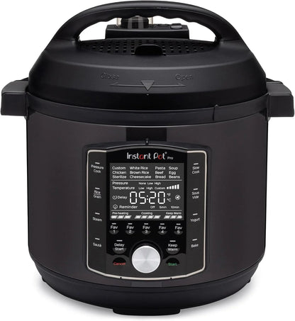 Instant Pot Pro 10-in-1 Pressure Cooker, 6 Quarts, Black