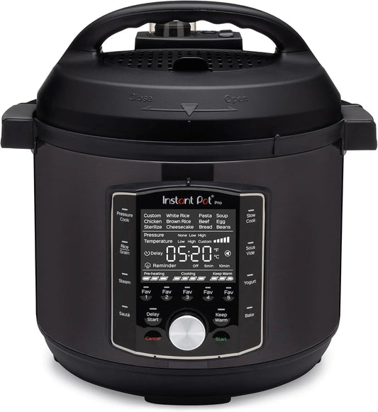 Instant Pot Pro 10-in-1 Pressure Cooker, 6 Quarts, Black