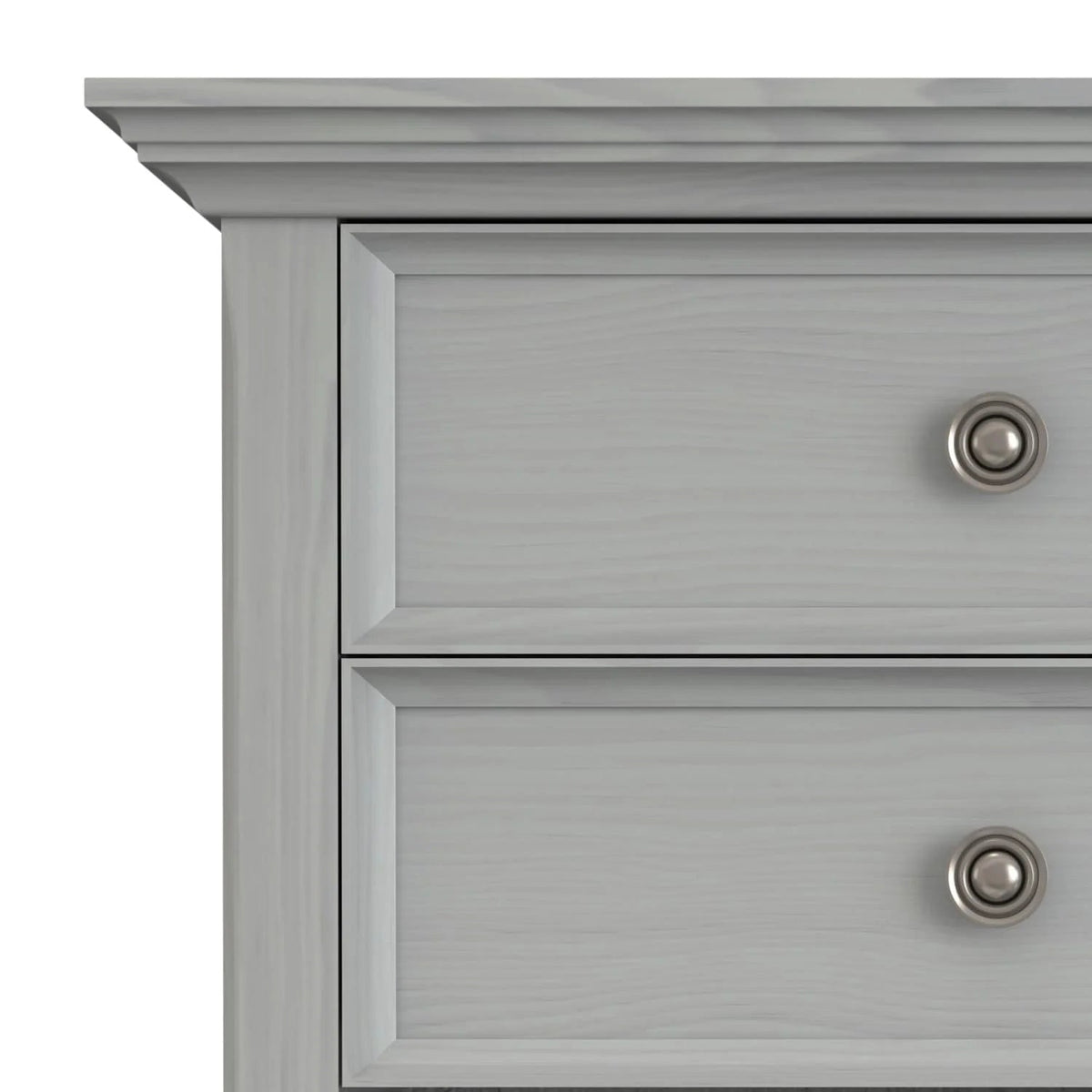 Solid Wood Nightstand With 2 Drawers And Open Shelf, 16 in D x 24 in W x 26 in H