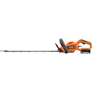 RIDGID 18V Brushless Cordless 22 in Hedge Trimmer Kit With 2.0 Ah Battery And Charger - R01401K