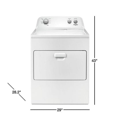 7.0 Cu. Ft. Electric Dryer - White