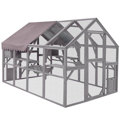 aivituvin Outdoor Cat Run Large Cat Enclosure