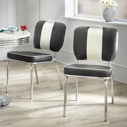 Simple Living 5-Piece Dining Set With Round Table And 4 Chairs - Raleigh Retro