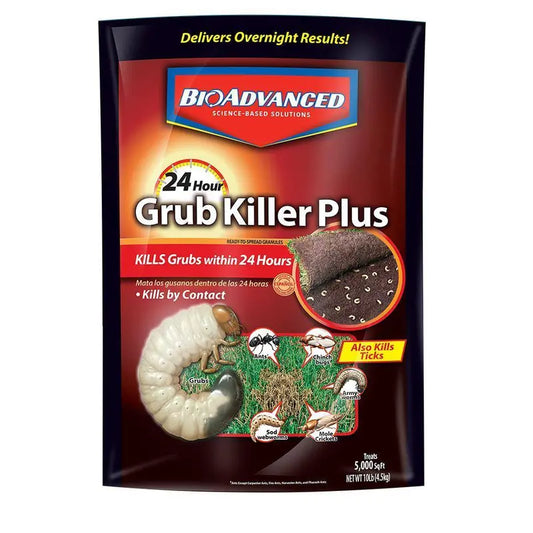 BioAdvanced 24-Hour Grub Killer Plus Lawn Pest Control Granules, 10 lb