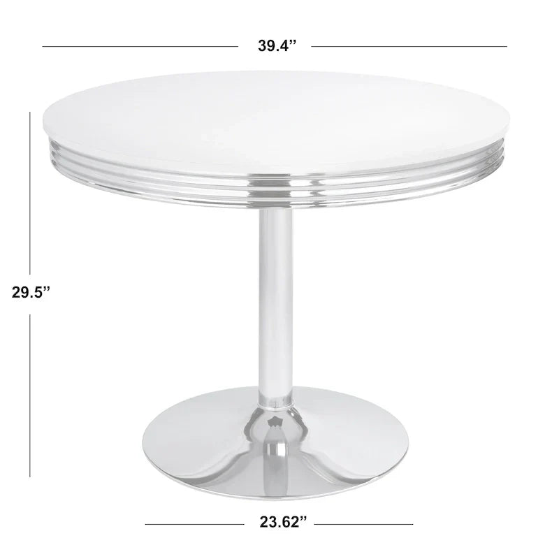 Simple Living 5-Piece Dining Set With Round Table And 4 Chairs - Raleigh Retro