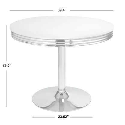 Simple Living 5-Piece Dining Set With Round Table And 4 Chairs - Raleigh Retro