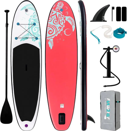 FunWater Inflatable Stand Up Paddle Board, 11 ft x 32 in x 6 in - SUP Paddle Accessories