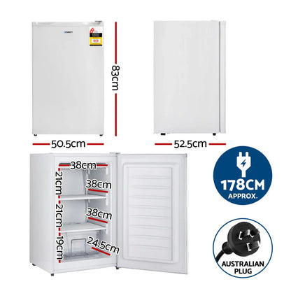 Devanti Upright Freezer Fridge 81L White