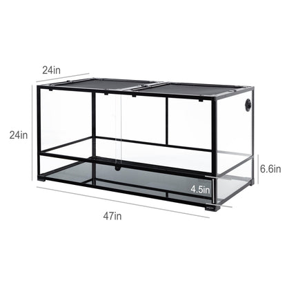 Extra Large 120 Gallon Reptile Terrarium 48 in x 24 in x 24 in