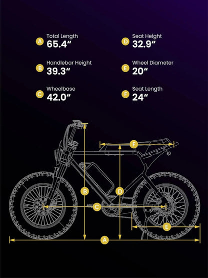 MACFOX Adult Electric Bike, 750W, 25 MPH, 48V 13Ah Removable Battery, 35-Mile Range, 20x4.5in Front And 20x5.0in Rear Tires - X7