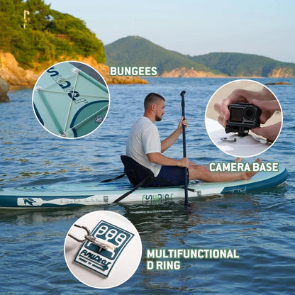 FunWater Inflatable Stand Up Paddle Board, 11 ft x 32 in x 6 in - SUP Paddle Accessories