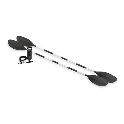 Intex Explorer K2 2-Person Inflatable Kayak With Oars And Pump And Challenger K1 1-Person Inflatable Kayak