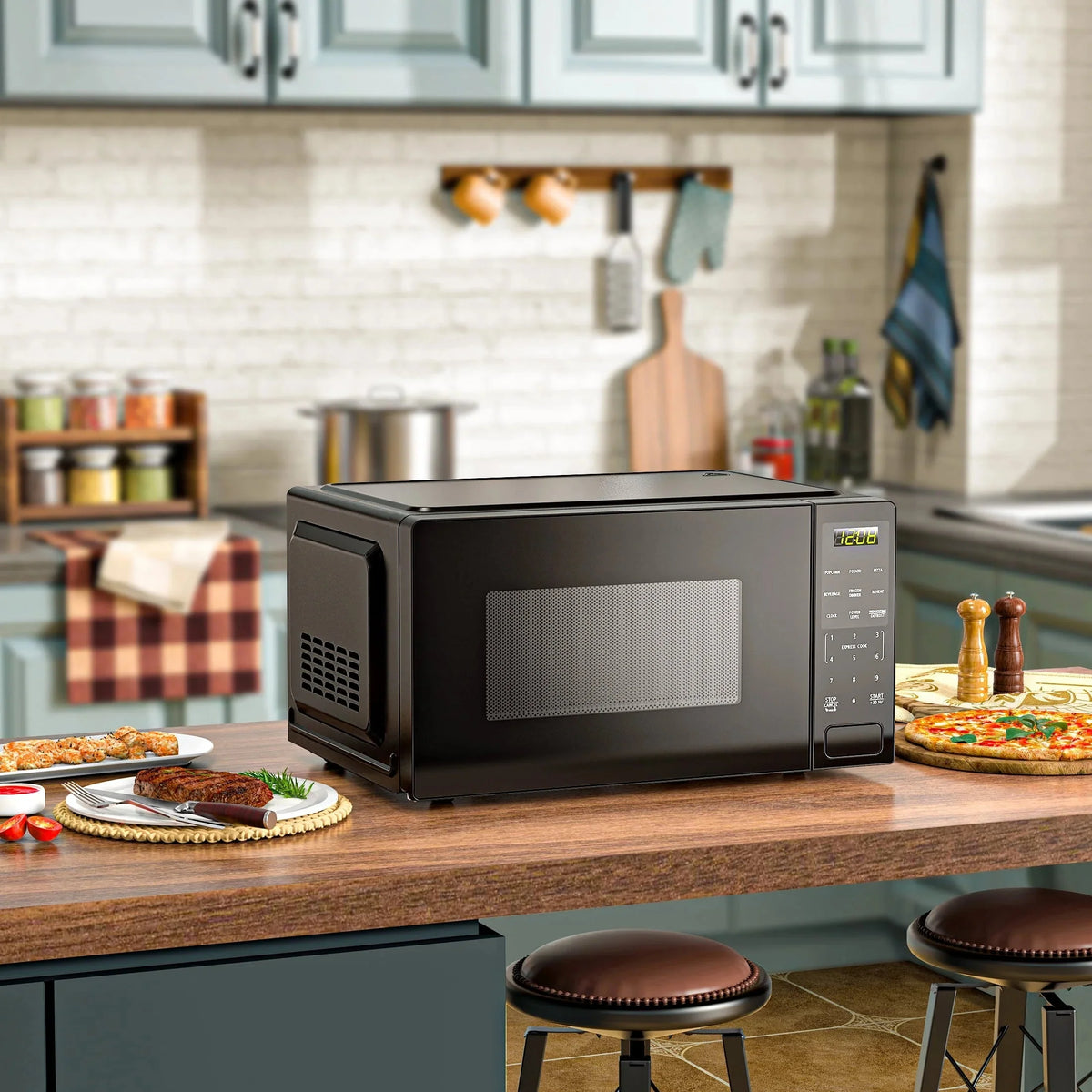 Mainstays Countertop Microwave Oven, 1.1 Cu Ft, 1000 Watts, Black - MS54100112162