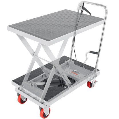 BENTISM Hydraulic Lift Table Cart, 500 lbs, 28 x 18 inches, Gray - TF23