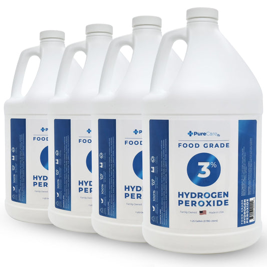 PureChemPros Food Grade Hydrogen Peroxide 3% - 4 Gallons