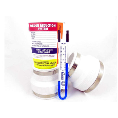 RadonAway Radon Mitigation Fan With 3 Inch PVC Install Kit - RP145