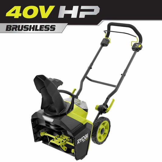 RYOBI 40V HP Brushless 18 in. Single-Stage Cordless Electric Snow Blower