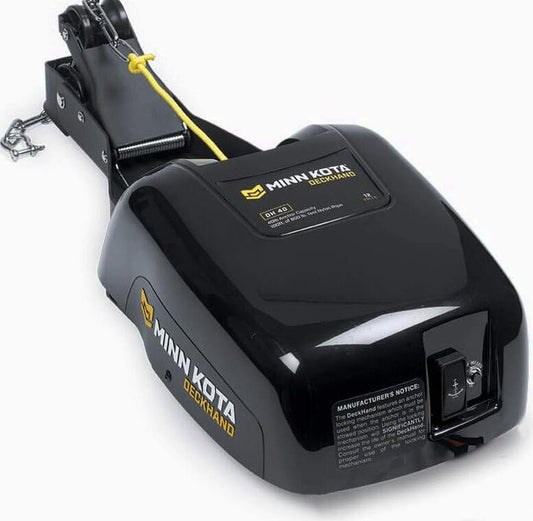Minn Kota Deckhand 40 Electric Anchor Winch - 40 lb Capacity, 100 ft Nylon Rope, Horizontal Davit
